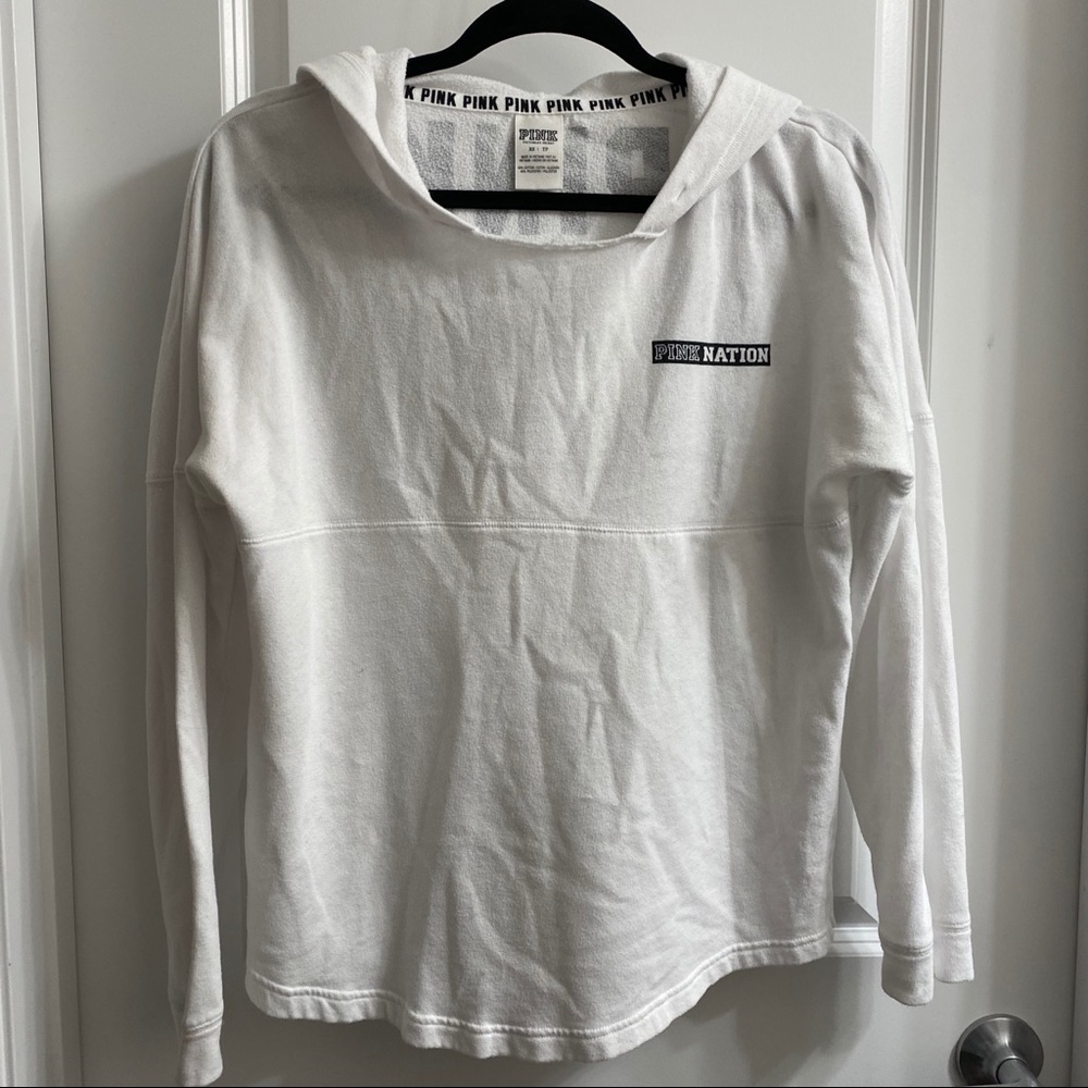 White VS pink hoodie